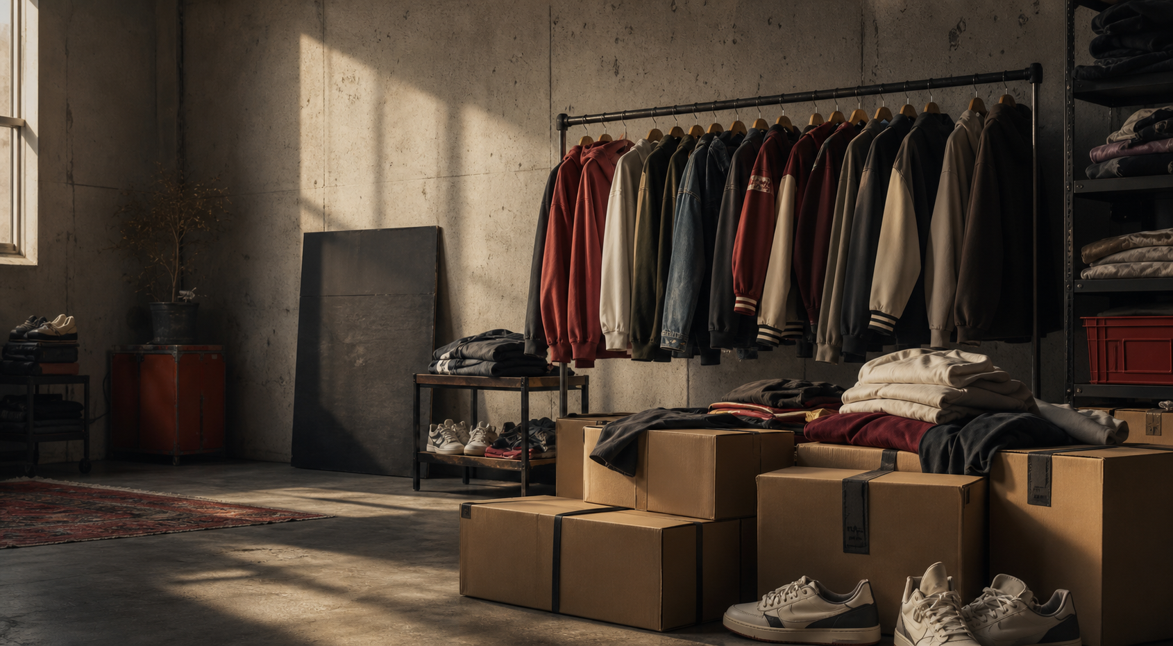 GOAT Clothing USA sourcing студио с дрехи, обувки и подготвени пратки